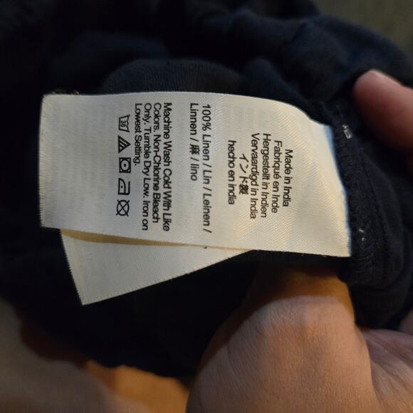 J.Crew Medium Navy Blue Linen Pull-On Shorts Casual Vacation - Picture 5 of 8